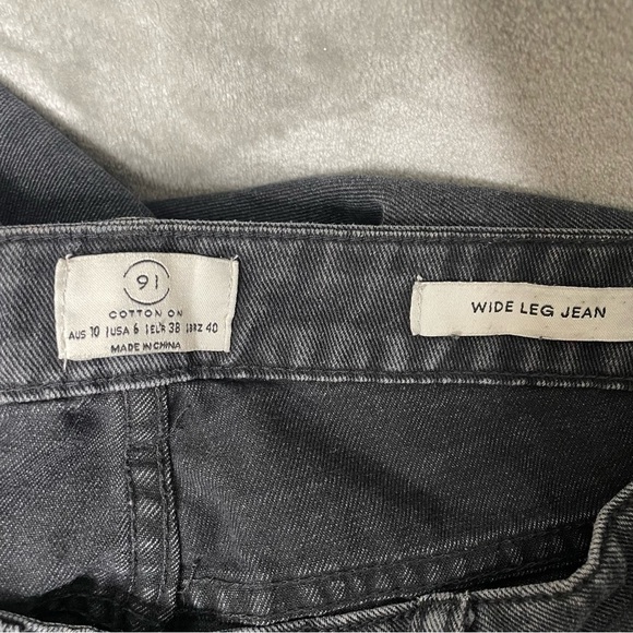 Cotton On Black Wide Leg Jeans - Picture 4 of 9